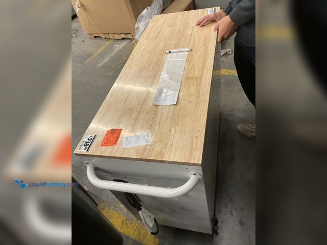 Lot 49-5449059 - Husky
Tool Storage 46 in. W x 18 in. D 9-Drawer Gloss White Mobile Workbench Cabinet (no keys) Used...