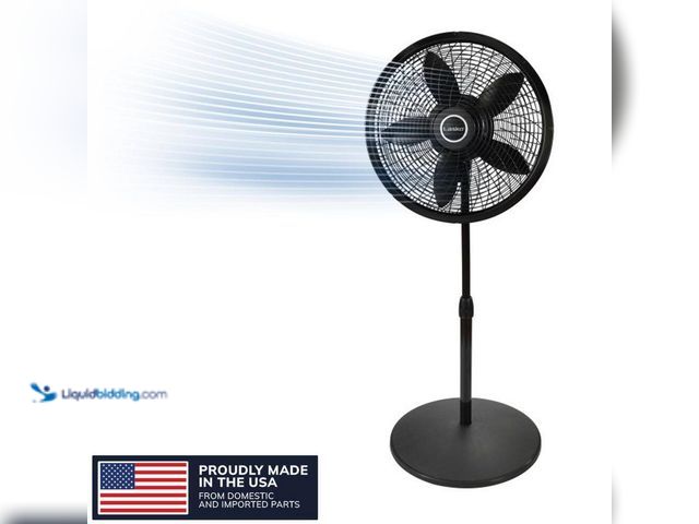 Lot 49-5543022 - Lasko
Cyclone 18 in. 3 Speed Oscillating Pedestal Fan for Home in Black with Adjustable Height, Til...