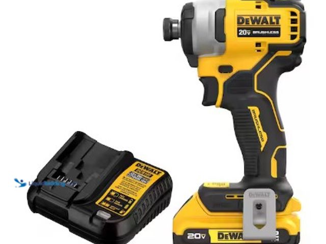 Lot 49-3631040 - DEWALT Atomic 20V Max Lithium-Ion Brushless Cordless Compact 1/4 in. Impact Driver Kit with 2.0Ah Ba...