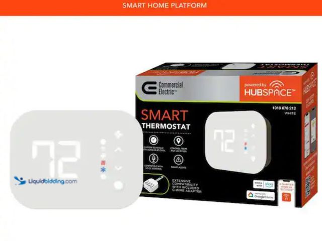 Lot 49-3614807 - Commercial Electric Wi-Fi and Bluetooth Enabled Smart Programmable Thermostat with Schedules Powered...