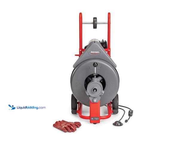 Lot 49-5430823 - RIDGID
K-750 Drain Cleaning Snake Auger Drum Machine with Autofeed and 3/4 in. tested works, dents,...