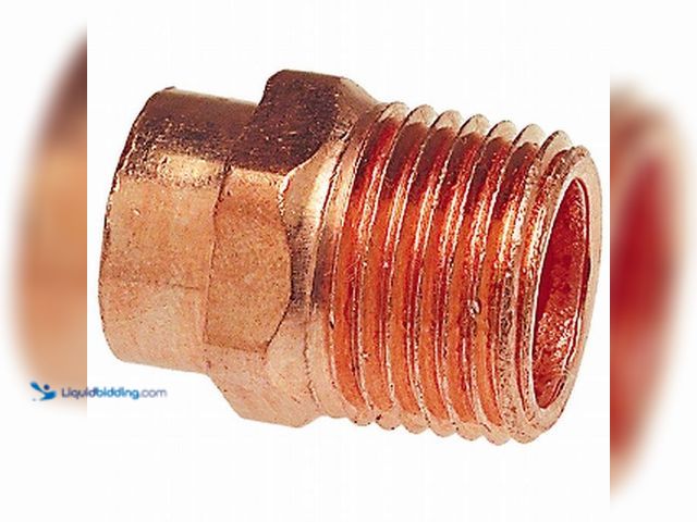 Lot 49-2027000 - Everbilt 1/2 in. Copper Adapter Solder x MPT Fitting. Model # C604HD12. MSRP $300. Unused.  Ref#PA10...