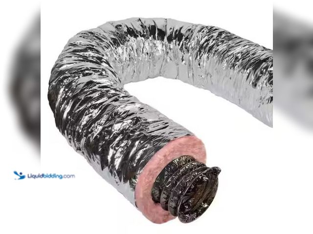 Lot 49-2006507 - Master Flow 4 in. x 25 ft. Insulated Flexible Duct R6 Silver Jacket, Model # F6IFD4X300, Unused, Has...