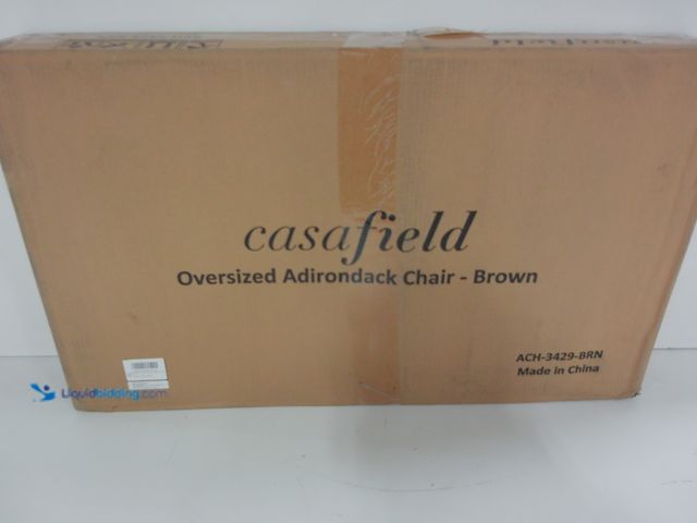 Lot 49-2021798 - Casafield Oversized Folding Wooden Adirondack Chair - Espresso. Model # ACH-3429-BRN. MSRP $104. New...