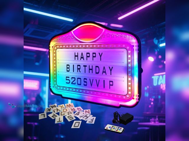 Lot 49-5437359 - GLITCHCORE LED Bottle Service Sign - Acrylic VIP Club Light Lightweight Handheld for bottle girl sig...