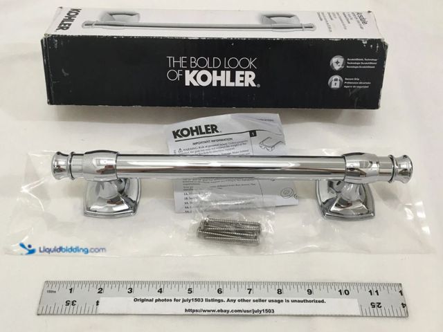 Lot 49-5452516 - (1) NEW Kohler Arsdale 9" Assist Bar 300 lbs - POLISHED CHROME - R27237-CP Item is Factory Sealed