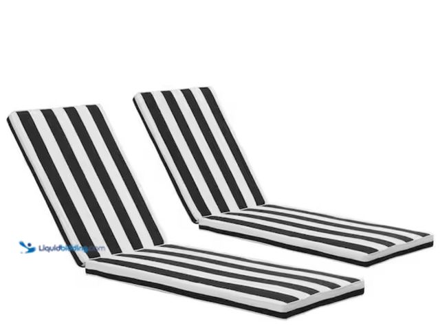 Lot 49-3614441 - 2-Pc Outdoor Lounge Chair Replacement Patio Cushion Chaise Lounge Cushions, 74.4in x 22in x 2.8in,  ...