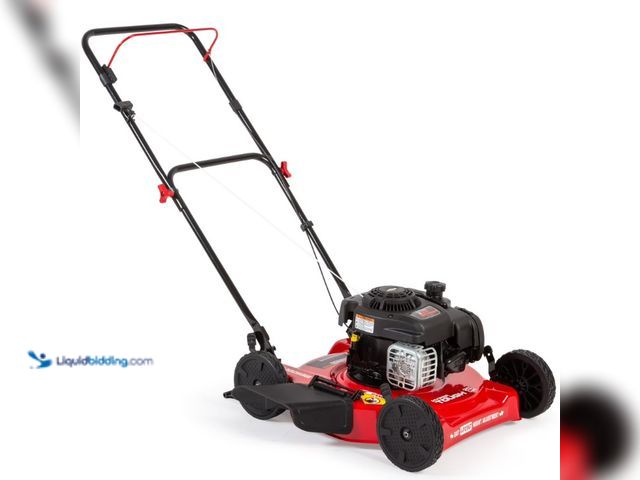 Lot 49-5552288 - Hyper Tough 20" 125cc Gas Powered Walk-Behind Push Lawn Mower with Briggs & Stratton Engine, Red. Us...