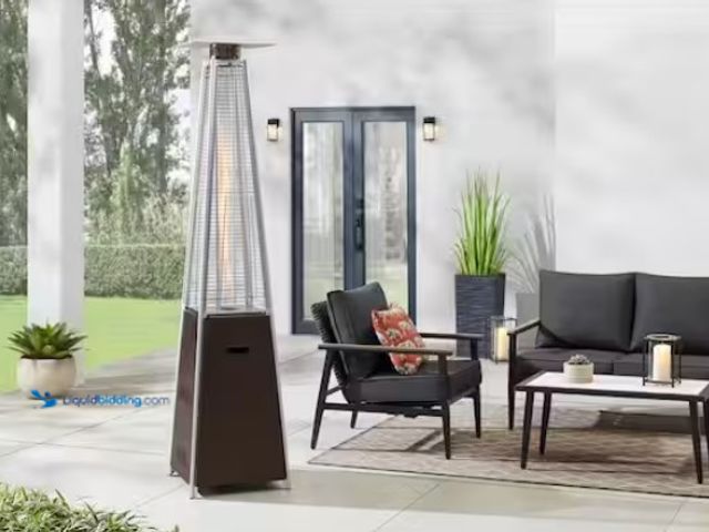 Lot 49-1519644 - Hampton Bay 42,000 BTU Bronze Propane Pyramid Standing Patio Heater, Model # PG212H, New.  Ref#HD RE...