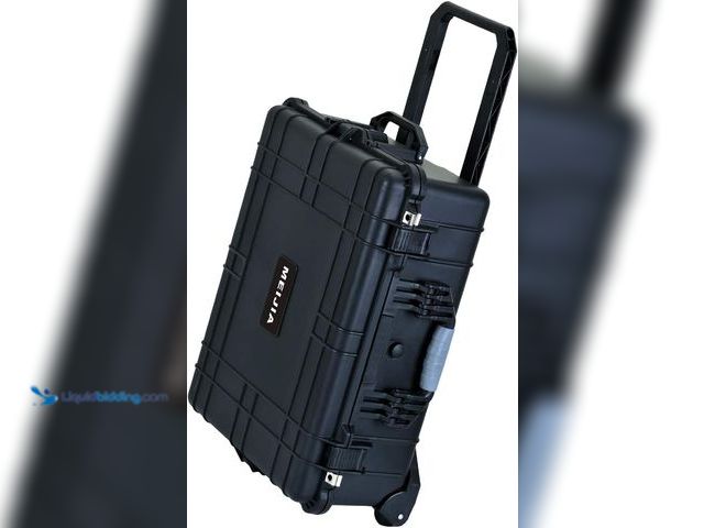 Lot 49-5554283 - MEIJIA Portable Rolling Waterproof Protective Case,Hard Camera Case with Retractable Pull Handle and...