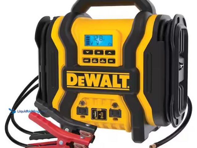Lot 49-3473141 - DEWALT Portable Power 2000 Peak Amp Jump Starter w/Digital Compressor, Model # DXAEPS14, Slightly us...