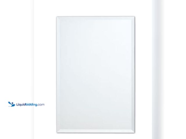Lot 49-1518306 - Better Bevel 20-in x 28-in Beveled Frameless Rectangle Bathroom Vanity Mirror ( Clear ) Model #10008...