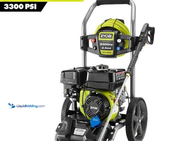 Lot 49-1568499 - RYOBI 3300 PSI 2.4 GPM Cold Water Gas Pressure Washer with 212cc Engine Model # RY80589, Slightly Us...
