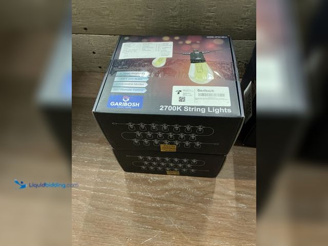 Lot 49-3529039 - GARIBOSH 2700K String Lights (49ft-20 Bulbs) (2packs) New