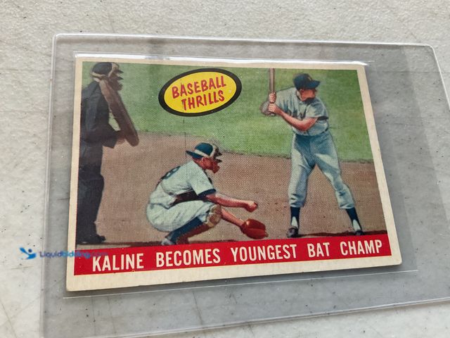 Lot 49-1505761 - COLLECTIBLE 1959 TOPPS AL KALINE BASEBALL CARD #463 BASEBALL THRILLS #COINS0122