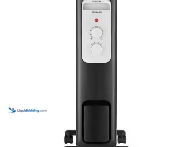 Lot 49-1574175 - Pelonis 1,500-Watt Oil-Filled Radiant Electric Space Heater with Thermostat, Model # HO-0279, Slight...