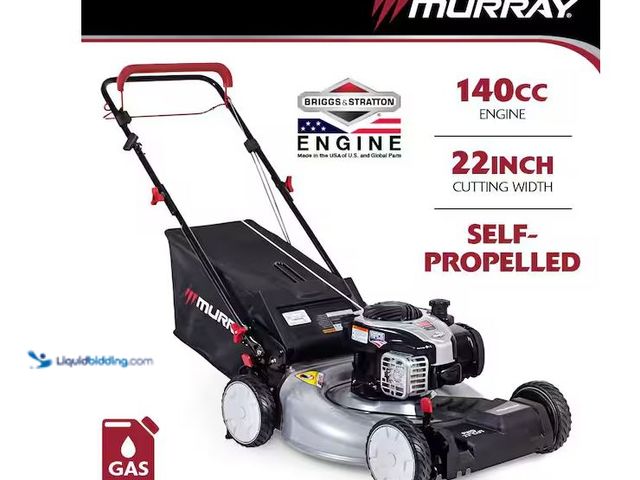 Lot 49-5557977 - Murray
22 in. 140 cc Briggs & Stratton Walk Behind Gas Self-Propelled Lawn Mower with Front Wheel D...