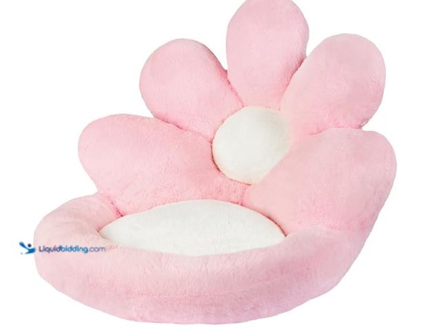 Lot 49-1572229 - PLUSHLUV Flower Chair Cushion Comfy Oversized Pillow 21 inch Plush Gaming Chair Cushion, Floor Pillo...