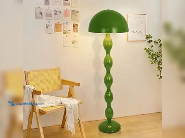 Lot 49-3600170 - Green Floor Lamp for Living Room,59in Modern Cream Style Led Floor Light,3 Colors Unique Mushroom Fl...