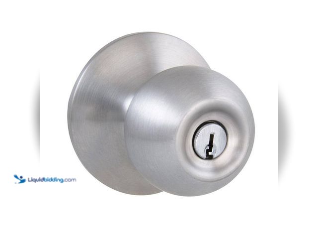Lot 49-5541689 - Saturn Stainless Steel Keyed Entry Door Knob (3pack) New