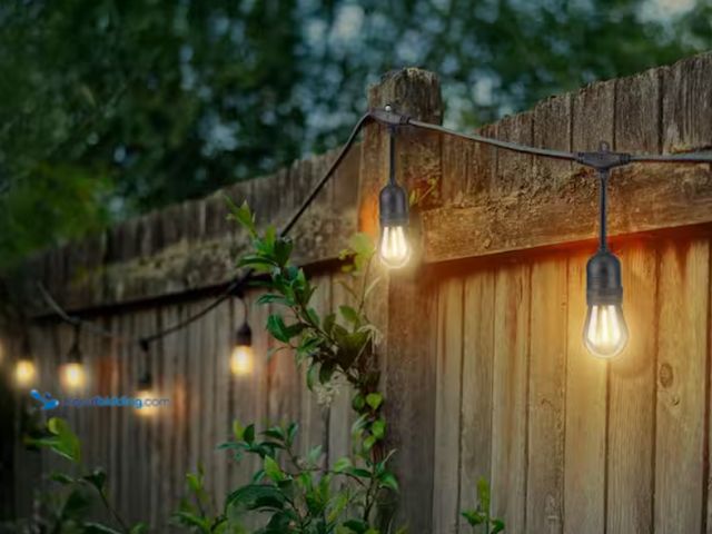 Lot 49-2000349 - Hampton Bay 24-Light 48 ft. Indoor/Outdoor Plug-In Filament LED S14 Edison Bulb String-Light, Model ...