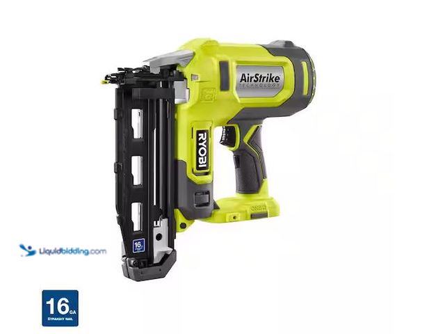 Lot 49-1568736 - RYOBI ONE+ 18V AirStrike 16-Gauge Cordless Finish Nailer (Tool Only) Model # P326, Slightly Used  Re...