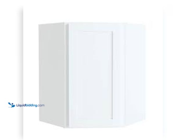 Lot 49-5461113 - Hampton Bay Courtland 24 in. W x 24 in. D x 30 in. H Assembled Shaker Diagonal Corner Wall Kitchen C...