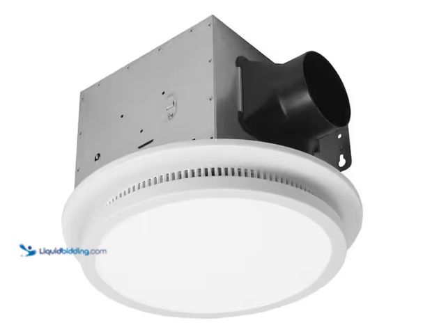 Lot 49-3613574 - Commercial Electric 110 CFM 1.5 Sones Ceiling Bathroom Exhaust Fan with Bluetooth, Humidity Sensor, ...
