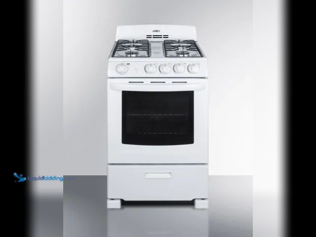 Lot 49-1540779 - Summit 24 Inch Freestanding Gas Range with 4 Sealed Burners, 2.9 cu. ft. Oven Capacity, Semi-Rapid B...