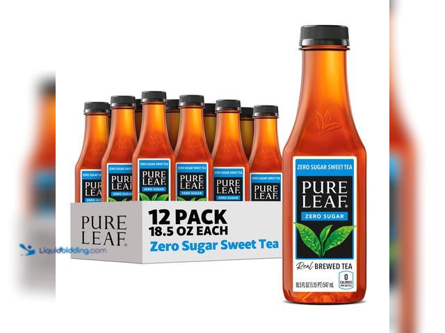 Lot 49-3565364 - Pure Leaf Iced Tea, Zero Sugar Sweet Tea, 18.5 Fl Oz Bottles (Pack of 12) model:098000100424 exp. Ju...