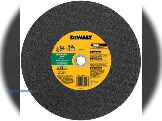 Lot 49-5572289 - DEWALT 14 In. Masonry Cutting Wheel. Model: DW8025. Unused