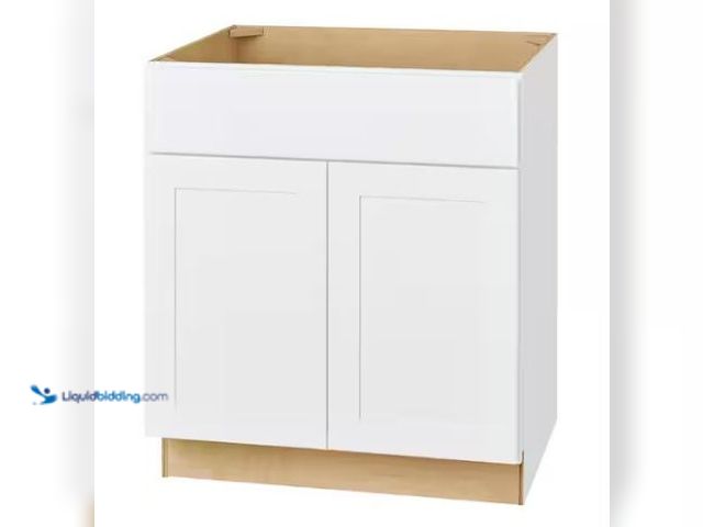 Lot 49-1569754 - Hampton Bay Avondale 30 in. W x 24 in. D x 34.5 in. H Ready to Assemble Plywood Shaker Sink Base Kit...