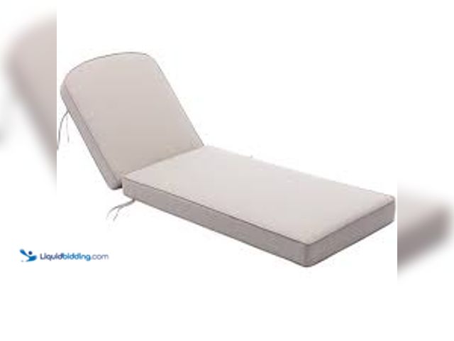 Lot 49-3565953 - *Cushions Only * Patio Chaise Removable Thick Cushions, 2 Pieces, Beige. B0F1D7WR45. Unused