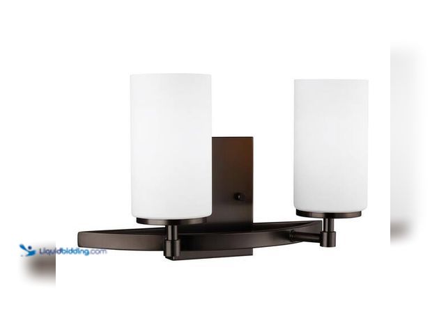 Lot 49-3564346 - Generation Lighting
Alturas 13.5 in. 2-Light Brushed Oil Rubbed Bronze Modern Contemporary Wall Bat...