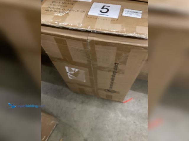 Lot 49-3531682 - Black/Natural Microwave Kitchen Stand. Unused