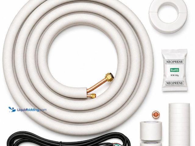 Lot 49-5552776 - 26.4-foot (8-meter) mini split air conditioner connection line set (1/4" and 3/8" copper tubing). Ne...
