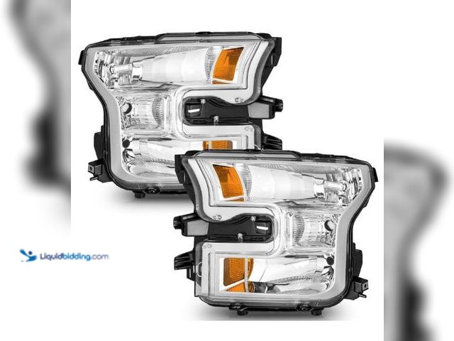 Lot 49-1577241 - WEELMOTO Headlights Assemblies for 2015 2016 2017 Ford F150 (NOT FOR factory LED or HID headlights),...
