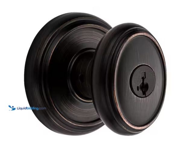 Lot 49-3471572 - Baldwin Prestige Carnaby Venetian Bronze Entry Door Knob Featuring Smart Key Security, Model # 354CY...