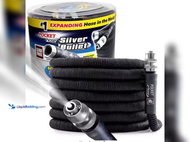 Lot 49-1565985 - Pocket Hose Silver Bullet 3/4 in. Dia x 100 ft. Lightweight Kink-Free Expandable Water Garden Hose, ...