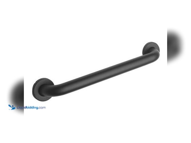 Lot 49-5544502 - QTY 2 - Glacier Bay 18 in. x 1. 5in. Grab Bar Concealed Screw Matte Black. Model # 068 GB11218MB. Un...