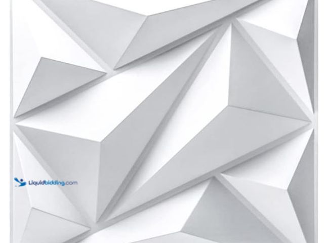 Lot 49-1549212 - Art3dwallpanels PVC 3D Wall Panel Diamond for Interior Wall Décor in White, 19.7" x 19.7" Wall Decor...