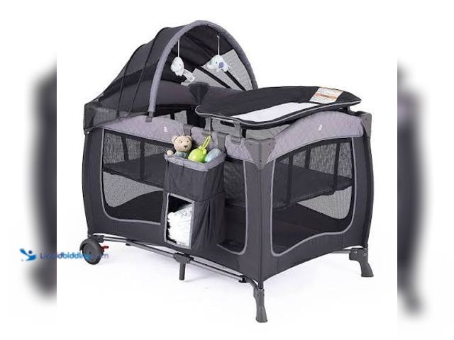 Lot 49-5545596 - Pamobabe Baby Playard, (Gray) Unused
