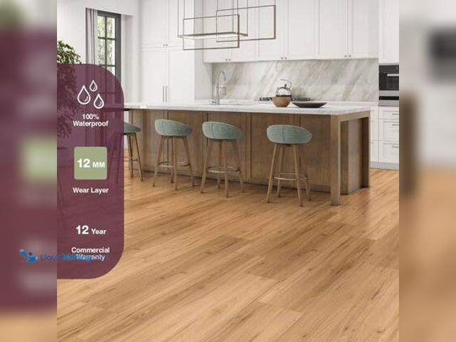 Lot 49-5572537 - Approx 300 Sq ft - Home Decorators Collection Elland Road Elm 12 mm T x 8 in. W Waterproof Laminate ...