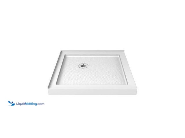 Lot 49-5463323 - DreamLine
Slim Line 32 in. x 32 in. Double Threshold Shower Pan Base in White with Corner Drain. It...