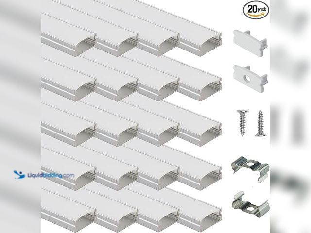 Lot 49-1631810 - 20 Pack 6.6FT Silver LED Strip Channel with Milky Diffuser U1SW WW, Model # B07RBB23WC, Unused, Has ...
