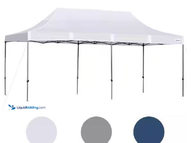 Lot 49-1517104 - Outsunny
10 ft. x 20 ft. Pop Up Canopy Tent with Sidewalls Doors, Instant Tents with Wheeled Carry ...