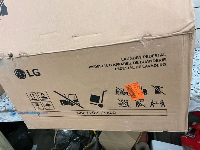 Lot 49-5485144 - LG - 27" Laundry Pedestal with Storage Drawer - Black Steel. Model: WDP6BSKU: 6512888. Unused