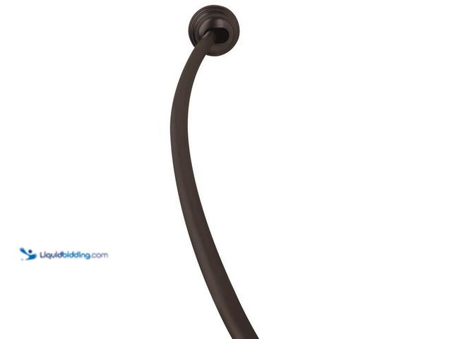 Lot 49-5543901 - Zenna Home NeverRust 50 in. to 72 in. Aluminum Dual Mount Curved Shower Curtain Rod in Bronze, Model...