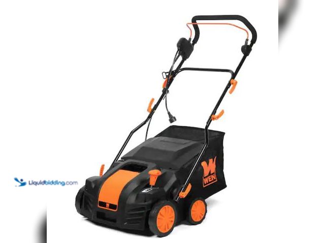 Lot 49-2001274 - WEN 16 in. 15 Amp 2-in-1 Electric Dethatcher and Scarifier with Collection Bag, Model # DT1516, Used...