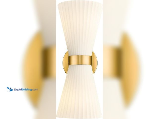 Lot 49-5447577 - Gold Sconce Wall Lighting, HWH Single Wall Vanity Light Fixture Brushed Gold Wall Sconce Lamp, Moder...